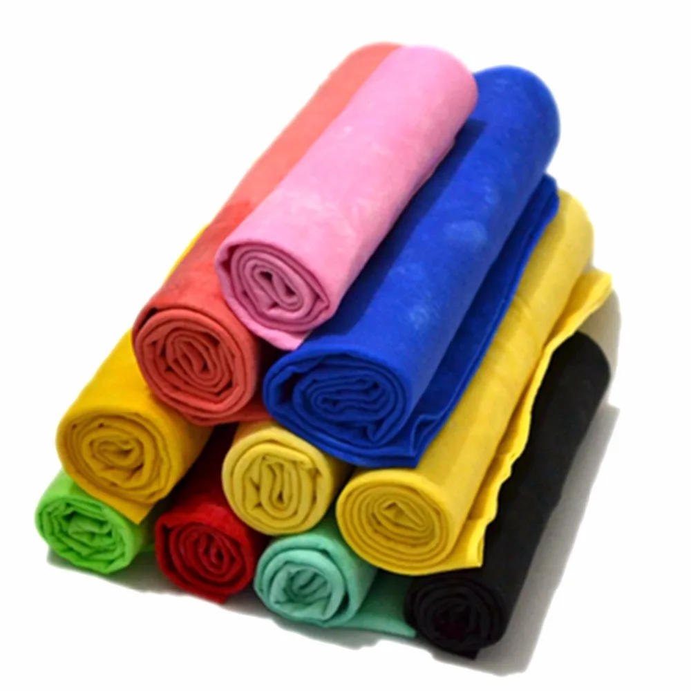 
multi-purpose colorful large size thickness cleaning wash PVA synthetic chamois towel for car auto pets kitchen home in tube 