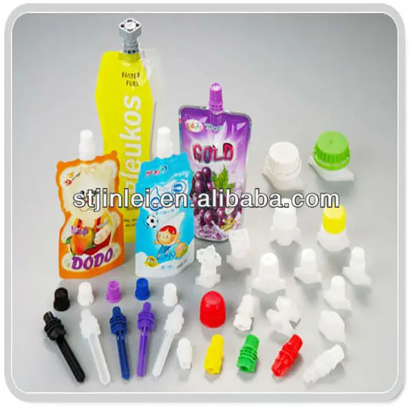 Laundry Detergent Juice Packaging Pouch Plastic Spout Flip Top Caps