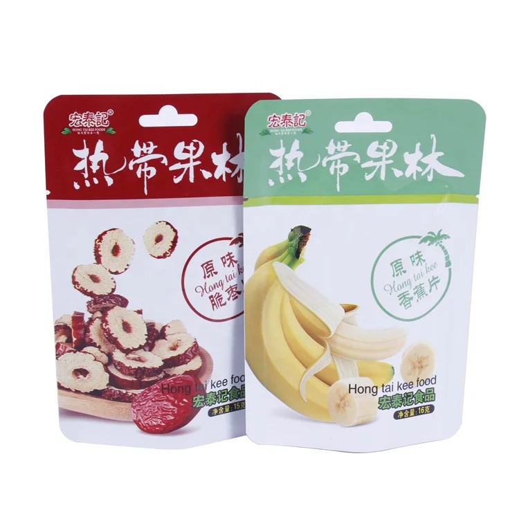 Custom Print Plastic 3 Side Seal Food Package Vacuum Bag for Banana/Red Dates Chips