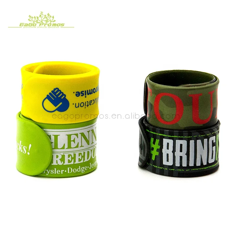 2022 2023  Latest Customs Design slap band  Silicone Bracelets with no minimum