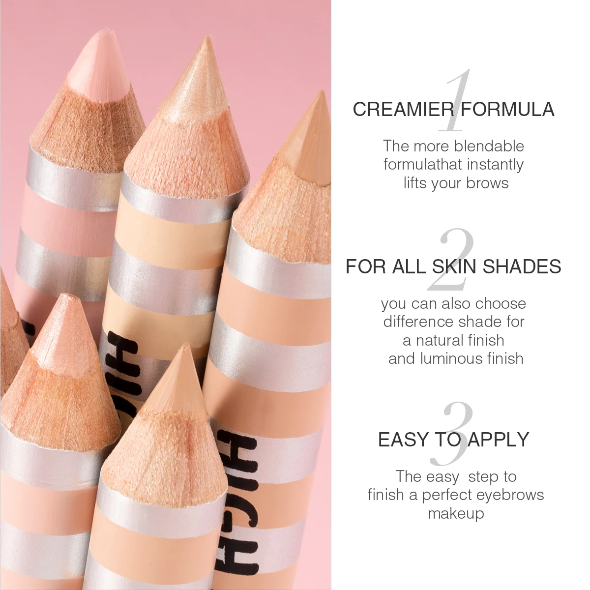 Menow P134 Cosmetic Makeup Perfect Shape Eyebrow Enhancer Highlighter Pencil