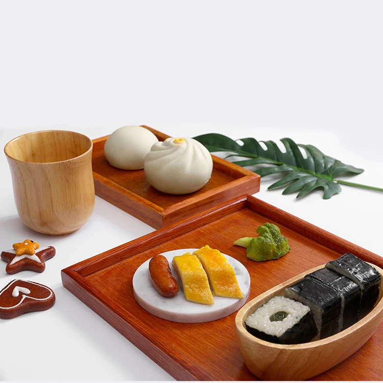 Wholesale Classical 22cm Handmade  Japanese Style Wood  Serving Tray