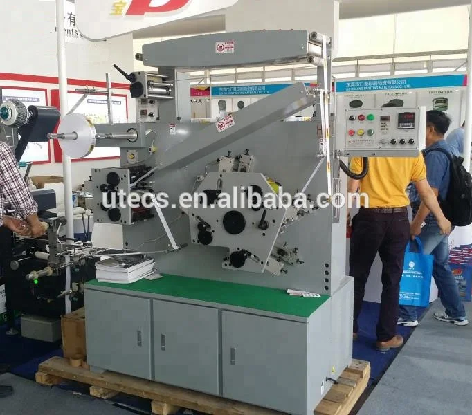 UGS62S 6 Передняя 2 задняя цветная двухсторонняя автоматическая машина для флексографской печати тканевой ленты принтер этикеток на