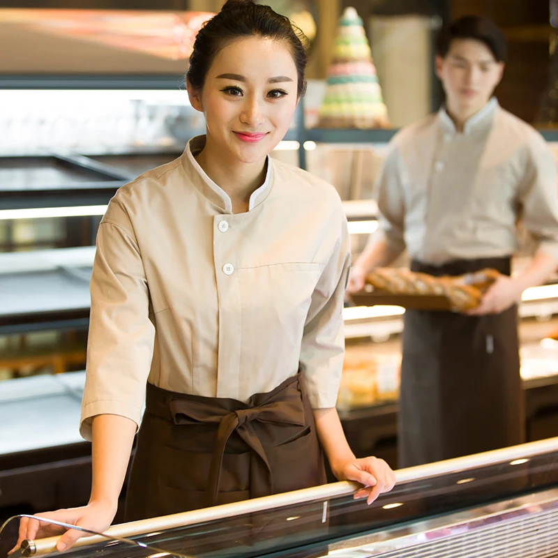 Пекари рабочая одежда для крупных детей; Комплекты одежды на рукав торт выпечки повар официант Хлопковые Штаны на лямках; Спортивный костюм для мужчин и женщин