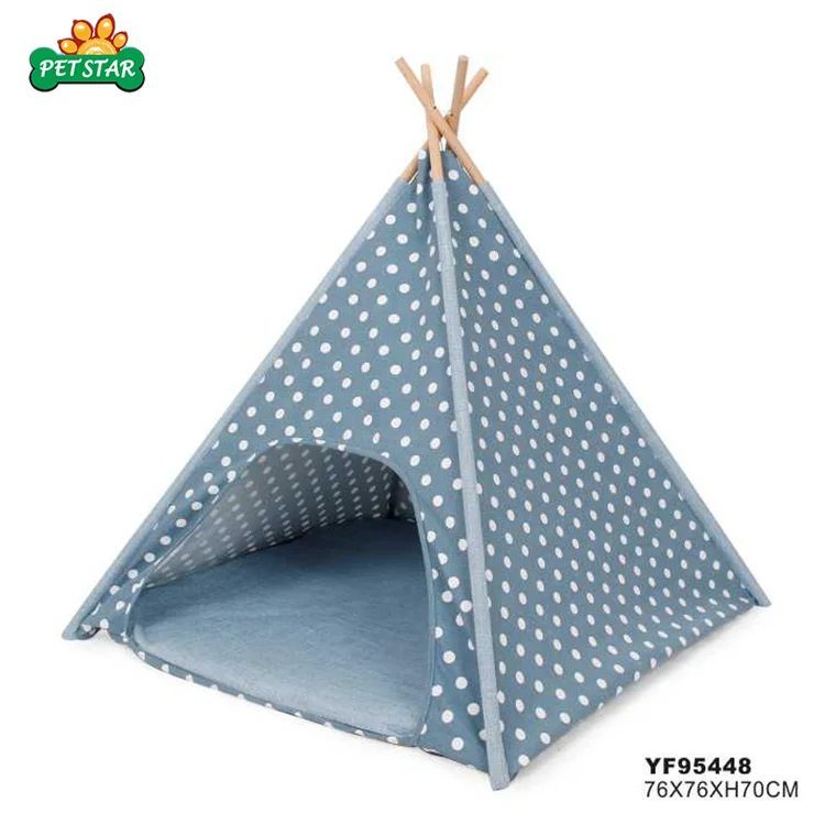 Five sticks Soft cat pet dog tent, dog teepee
