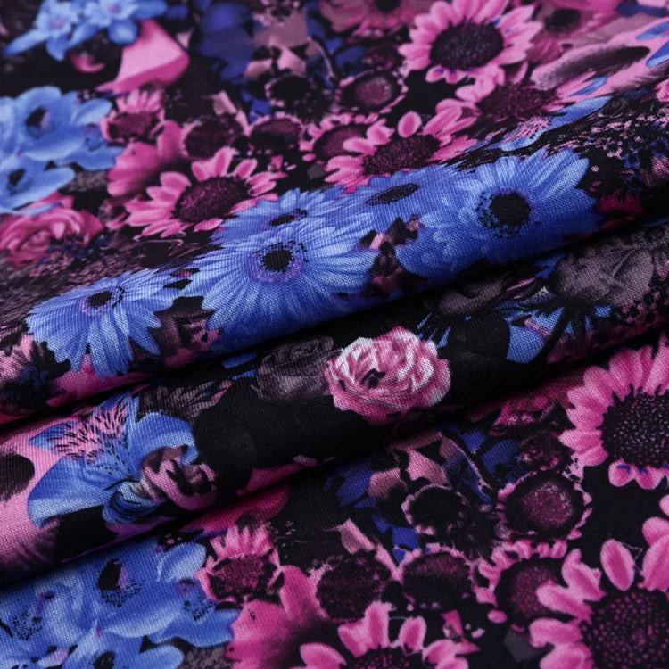  Модный цветочный дизайн 95% г/кв. М индивидуальная Цветочная бумага с принтом 5% полиэстер спандекс ткань для женских платьев и рубашек