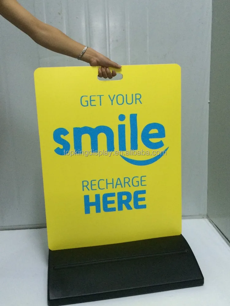 suzhou top king advertising outdoor 60*80cm portable sidewalk pavement sign