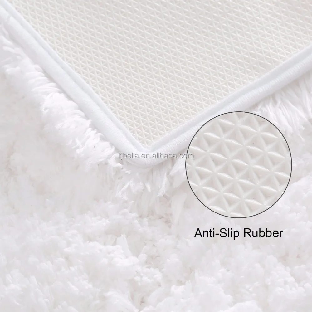 Washable Floor Carpet Memory Foam Living Room Floor Mat With Non-slip Rubber Bottom