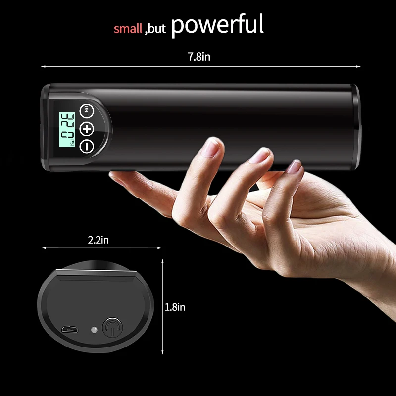 Handheld digital display wireless electric car air pump smart portable car air pump