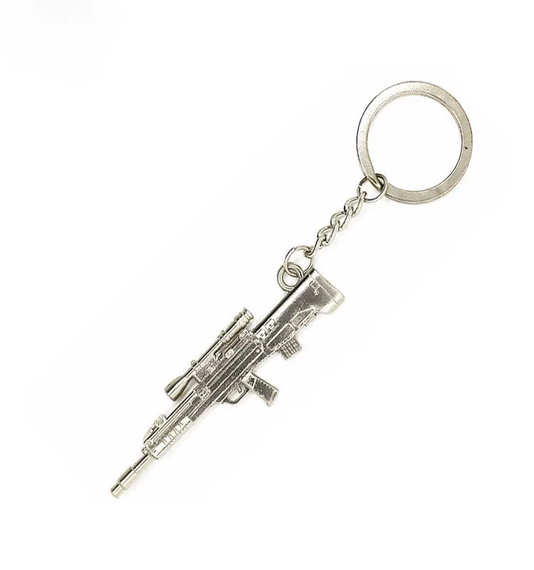 Custom metal weapon pendant mini gun keychain