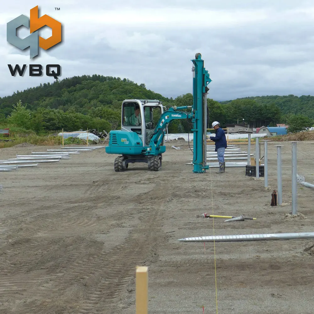 Ground Screw spiral pile drilling machine