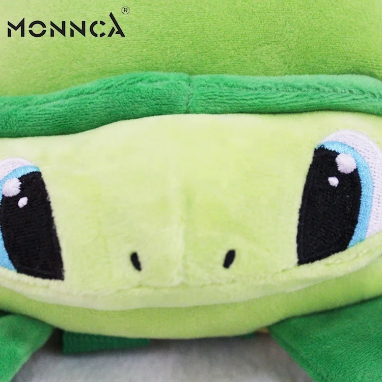 Monnca Custom Shoulder Plush Animal Stuffed Toy Bag For Kid OEM Plush Turtle Animal Backpack For Kids