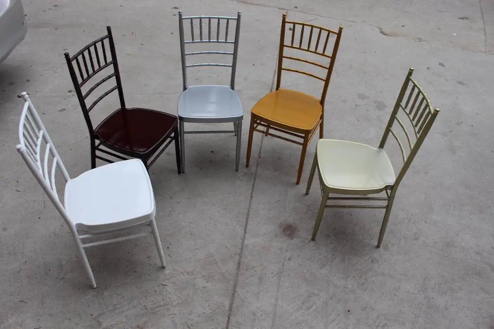 Modern Iron Tiffany Wedding Dining Chairs Wholesale Metal Chairs for Banquets Events Restaurants Hotels Outdoor Application