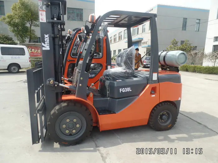 6 ton with full free 3 stage mast, lift height 4.8 meters Dual Fue, LPG forklift truck