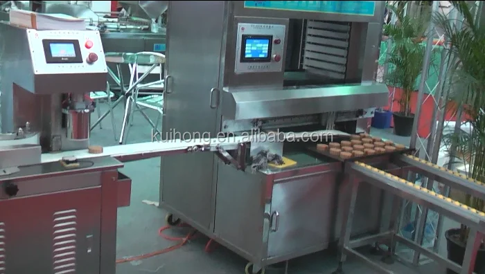 10 off KH the newest automatic mooncake encrusting machine production line price for making mooncake / kubba / maamoul