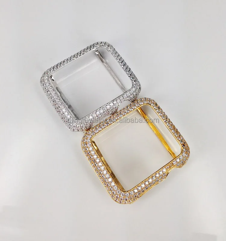 Модный сверкающий CZ микро паве часы
