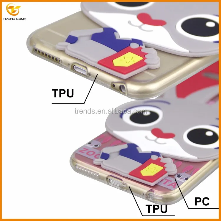 Bunny X Sticker PC + TPU Hard Back Case for iPhone 6 6s