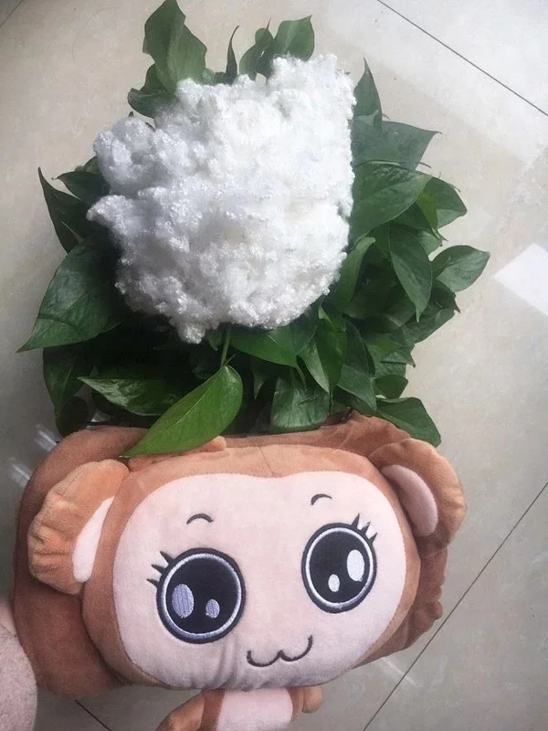 semi virgin grade A hollow conjugated siliconized HCS fiber / hcs polyester staple fiber