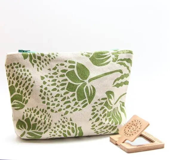 2021 Custom travel girls make up Zipper Pouch small Canvas cosmetic bag