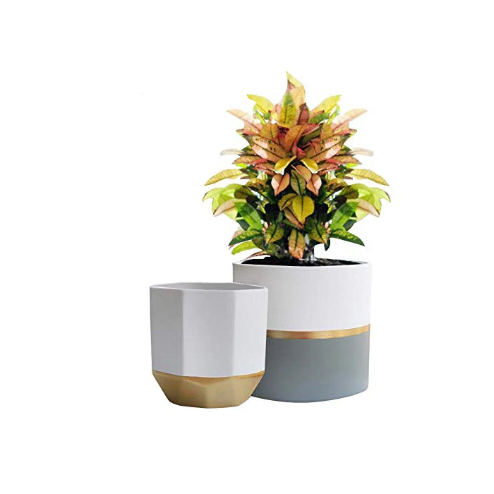 Современный белый керамический контейнер, цветочный горшок