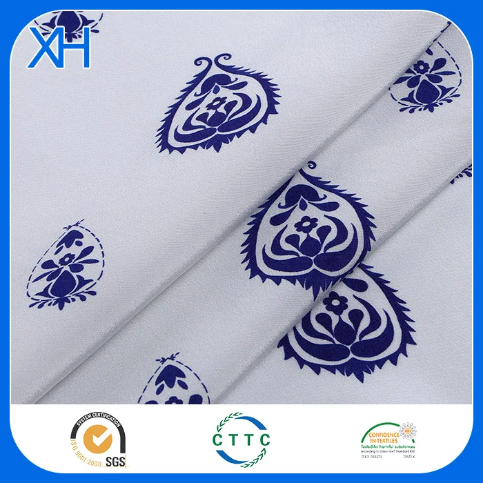 
Digital Printed Vietnam Silk Fabric Heavy Silk Crepe de Chine Silk Floral Dress Fabric 