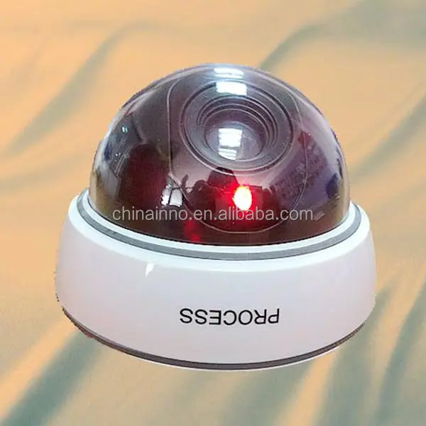 fake security cctv dome camera with flashing led light