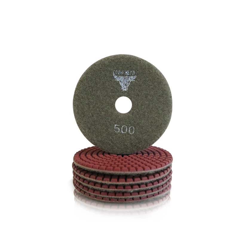 Супер Блестящий 4-дюймовый алмазный шлифовальный и полировальный коврик из