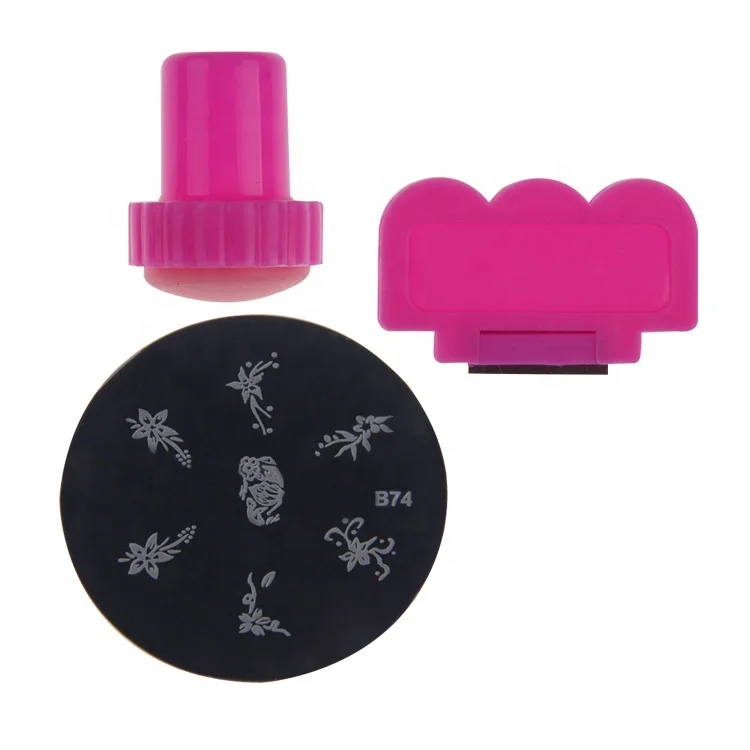 
Hot Sale Factory Price Nail Stamp Plate Set DIY Manicure Tool Nail Stamping Kit Nail Art Stamper With Metal Pattern Template 