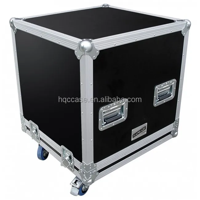 OEM Factory price Lockable gray Hard trolley black amplifier foam inside dj 55 tv aluminium flight case with stand