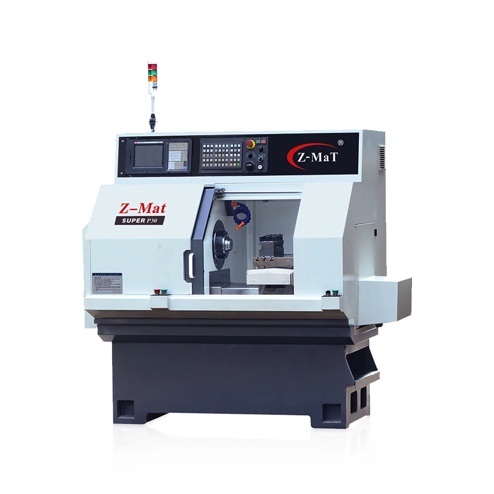Cnc Lathe Machine Top1 Manufacturer Super Precision P30H Mini 2.2kw Flat Bed Lathe Automatic Horizontal Medium Duty 1.5 Years 30