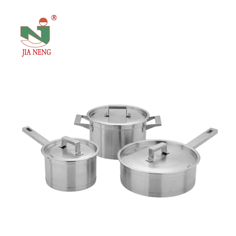 6pcs non-stick cookware sets kitchen stainless steel cooking pot cookware set