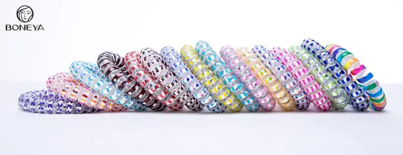 Golden Supplier Rubber High-elasticity telephone line hair band , hair accessories