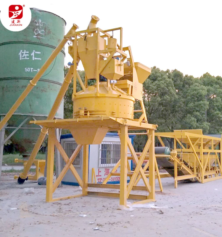 Good cost performance jianxin new types mechanical Concrete Batching  Plant with spindle planetary mixer  used for block make
