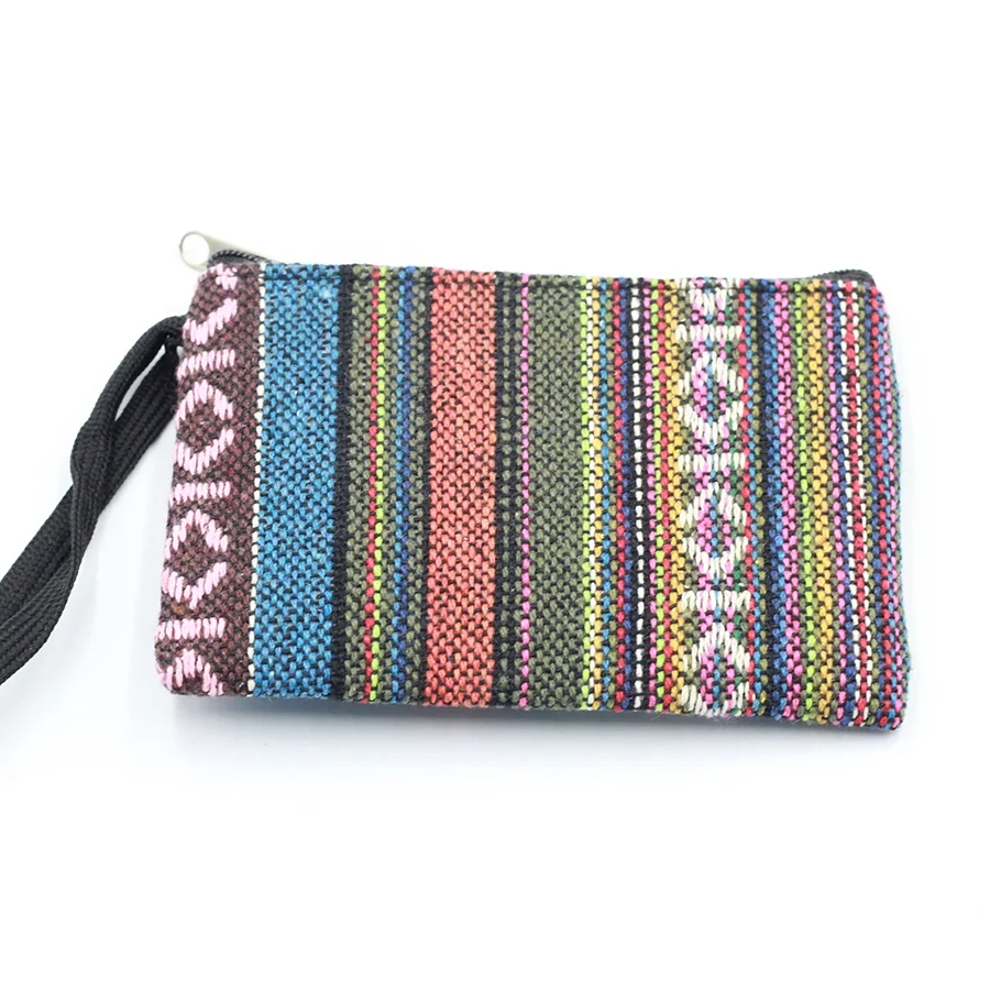 Cheap Factory Price Custom National Customs Pattern Coin Purse Canvas Ladies Mini Purse