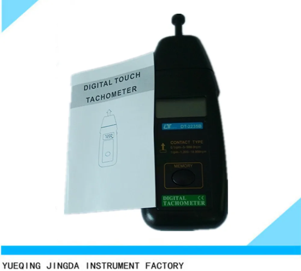 Dt2235b высокая точность цифровой контакт тахометр / линейный speedmeter rpm