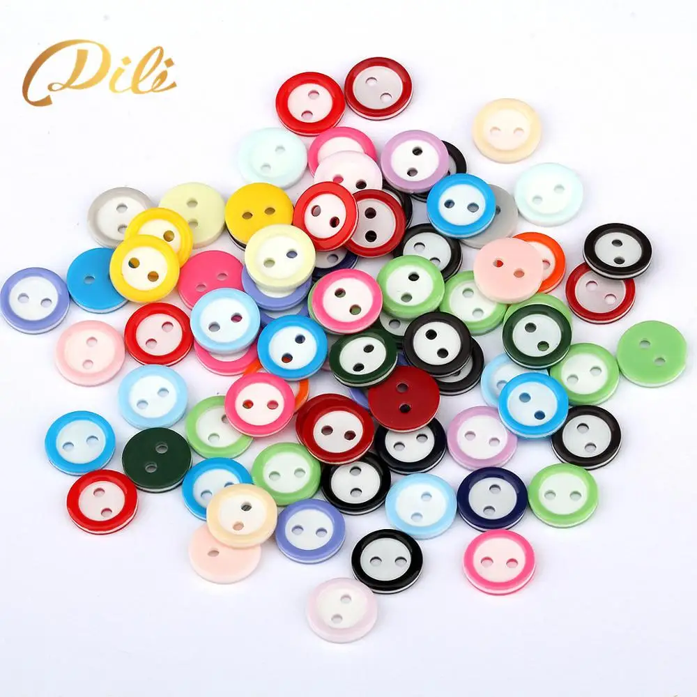 10mm Diameter Resin Button Two Holes Buttons for Shirt  button with logo