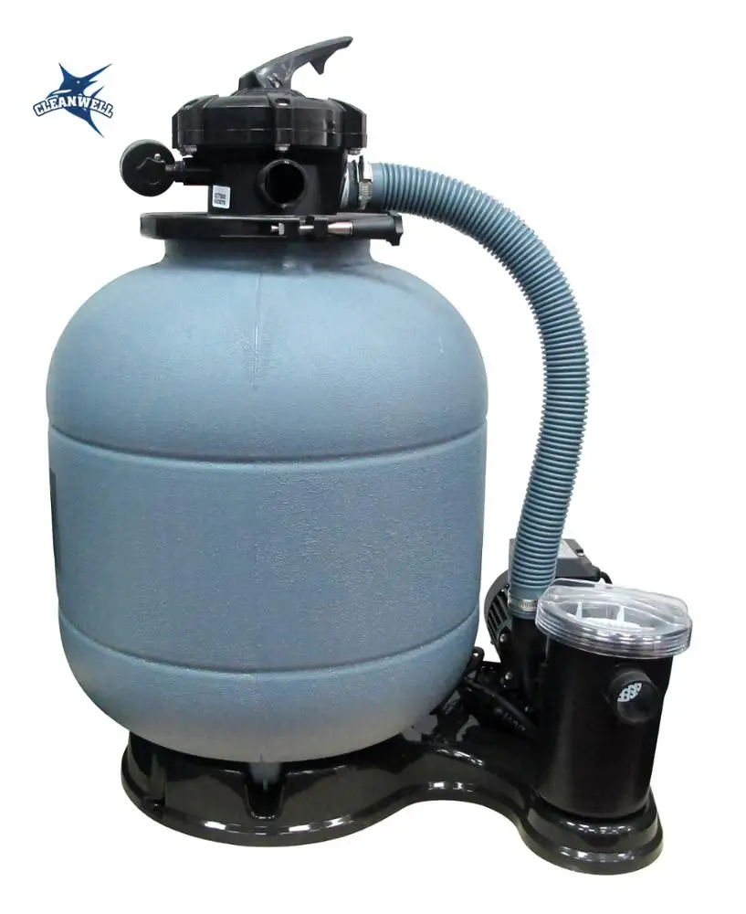 
Cleanwell factory blue color above ground and in ground filtration system 16 inch sand filter with pump combo 