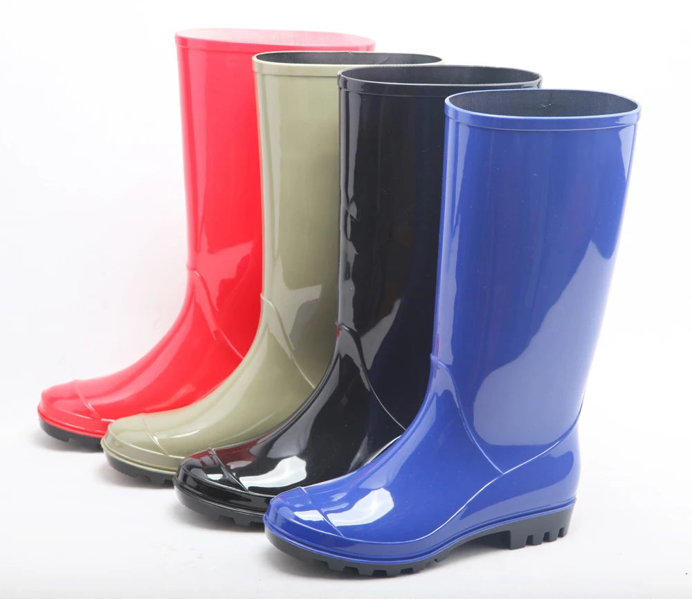 custom printing cheap PVC wellington rain boots women China manufacturer