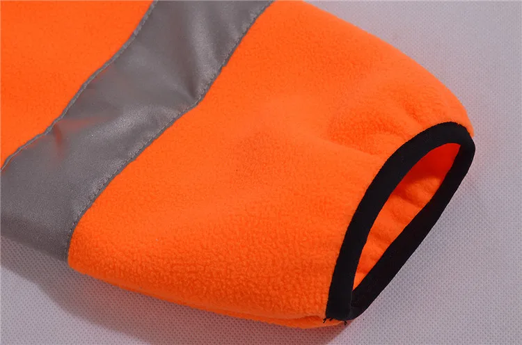 Custom High Visibility Polar Fleece Jacket Safety Visibility Lined Work Fleece Jacket Windbreaker