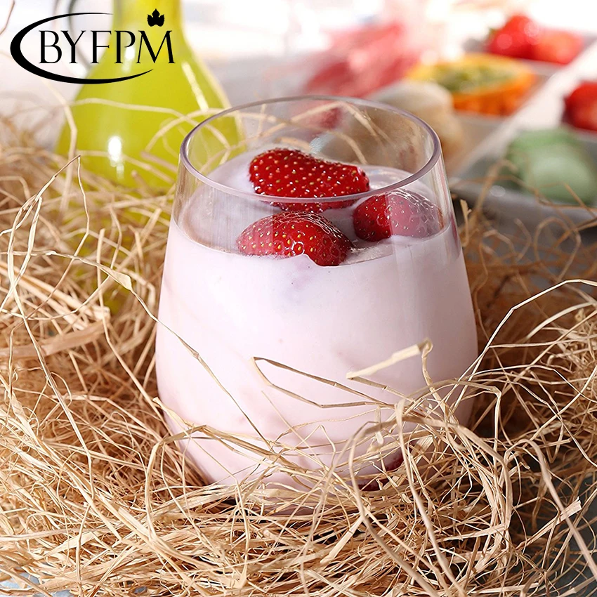 Hot Sale Transparent Red Wine Glass Stemless Wine Tumbler Plastic Wine Glasses for Wedding Party