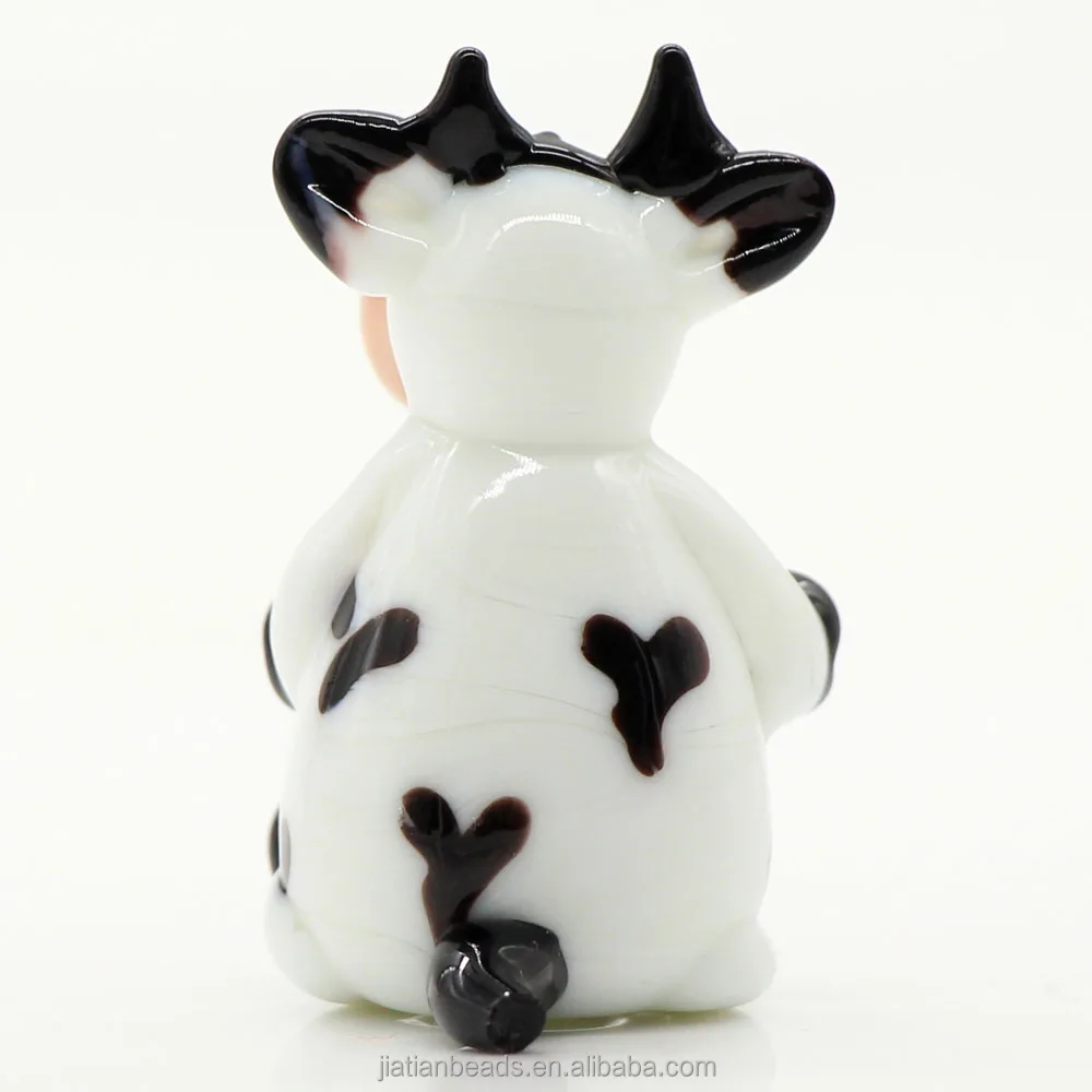 Горячие продажи взорван муранского стекла молочного скота корова фигурка оптовая