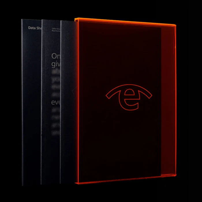 custom size plexiglass 5 sides book cover fluorescence color acrylic book slipcase