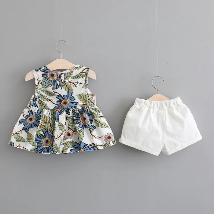 
Hot selling Baby girls 2 pcs clothes infant fashion print clothing sets chinese baby clothing manufacturers 