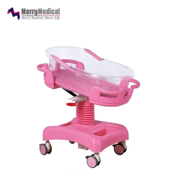Luxury ABS Plastic Newborn Baby Bassinet Mobile Infant Bed Baby Crib Trolley on Wheels