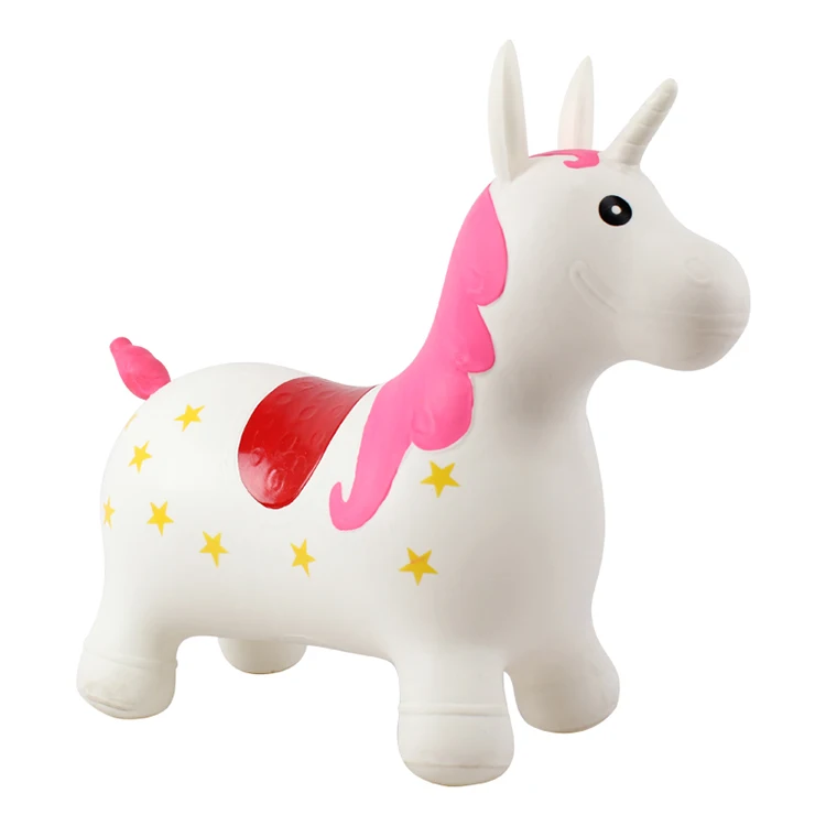 printed pentagram unicorn horse toy skippy animal toys for kids jumping