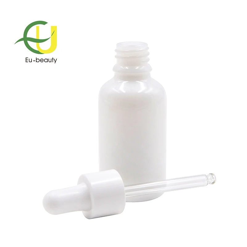 empty smooth dropper white ceramics dropper bottles