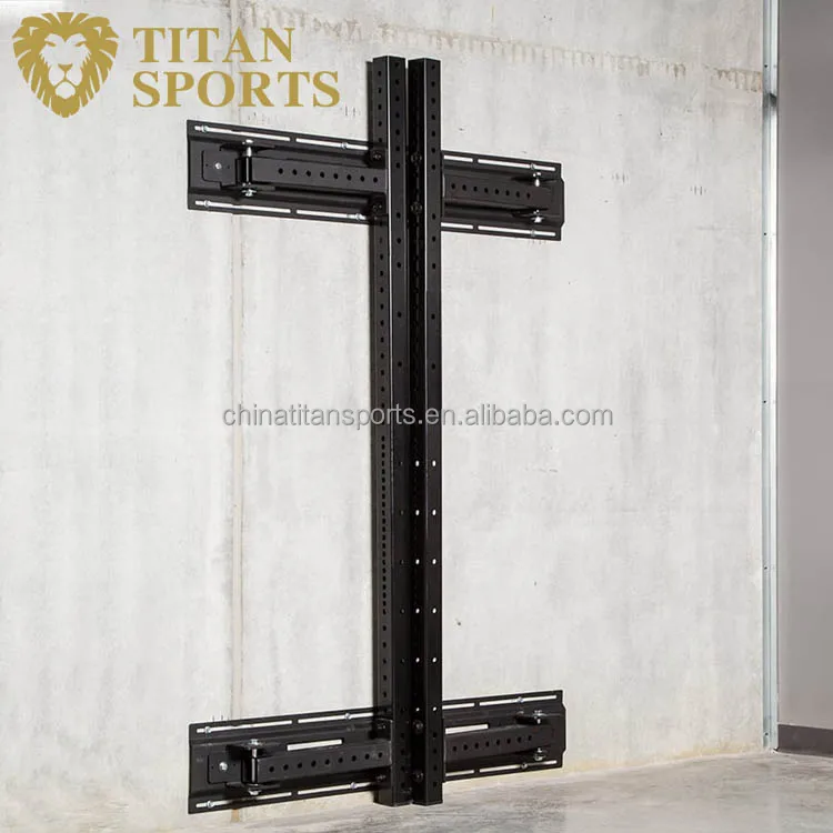 Durable Fold Back Wall Mount Rack For Home and Gym Use