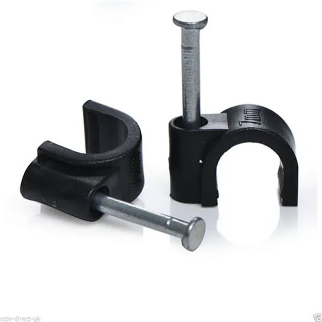 Professional Manufacturer Round Nail Cable Clip 4-40MM Size Pack of 100 Pcs