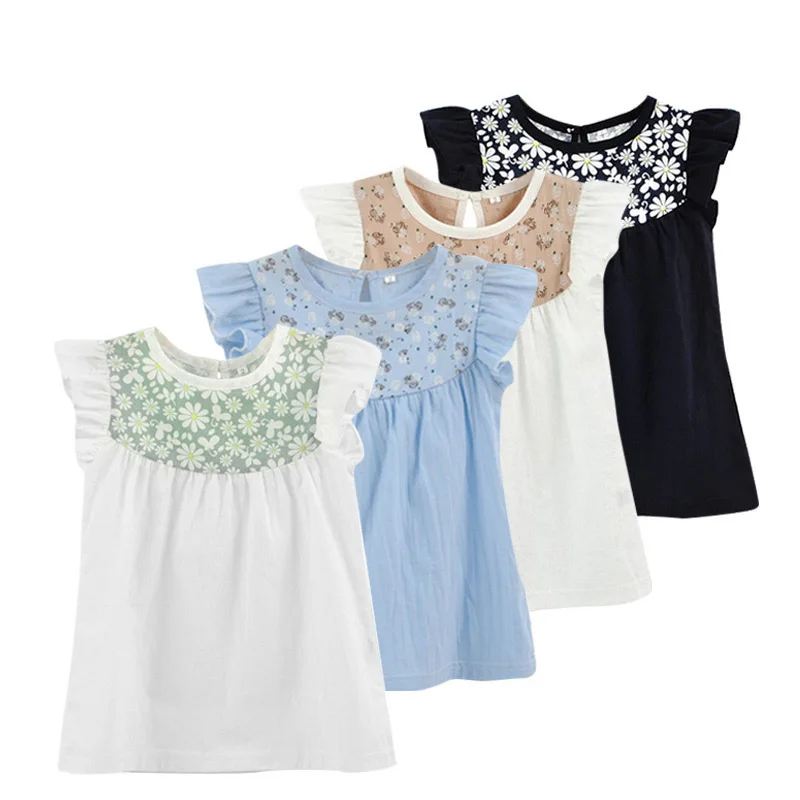 New Mold 1 Year Children Clothes Flower Girl Dress Cute Baby Girls Dresses Ruffle Sleeve Baby Girls Clothes Short Sleeve Long