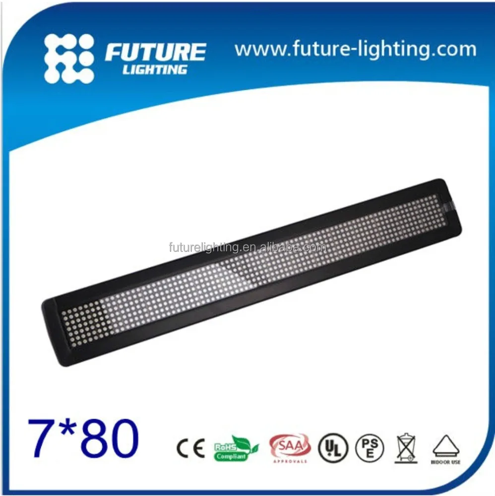 
Indoor Blue color 7*80dots Pitch7.62mm Control system IR Remote & RS232 led display 